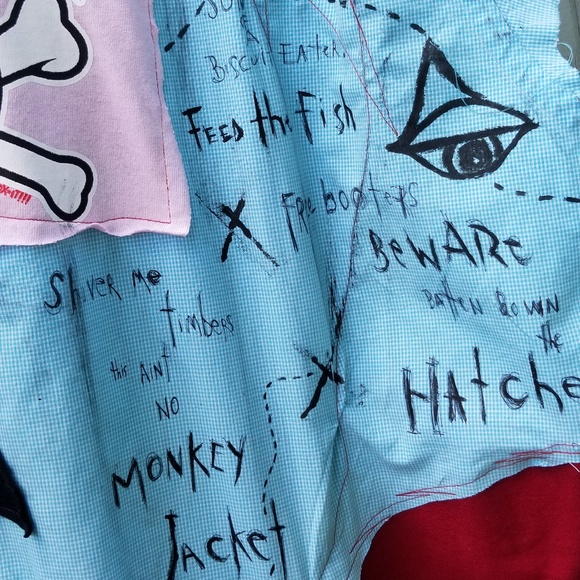 Pirate Girl Shirt Dress Halloween Upcycled - Picture 5 of 8